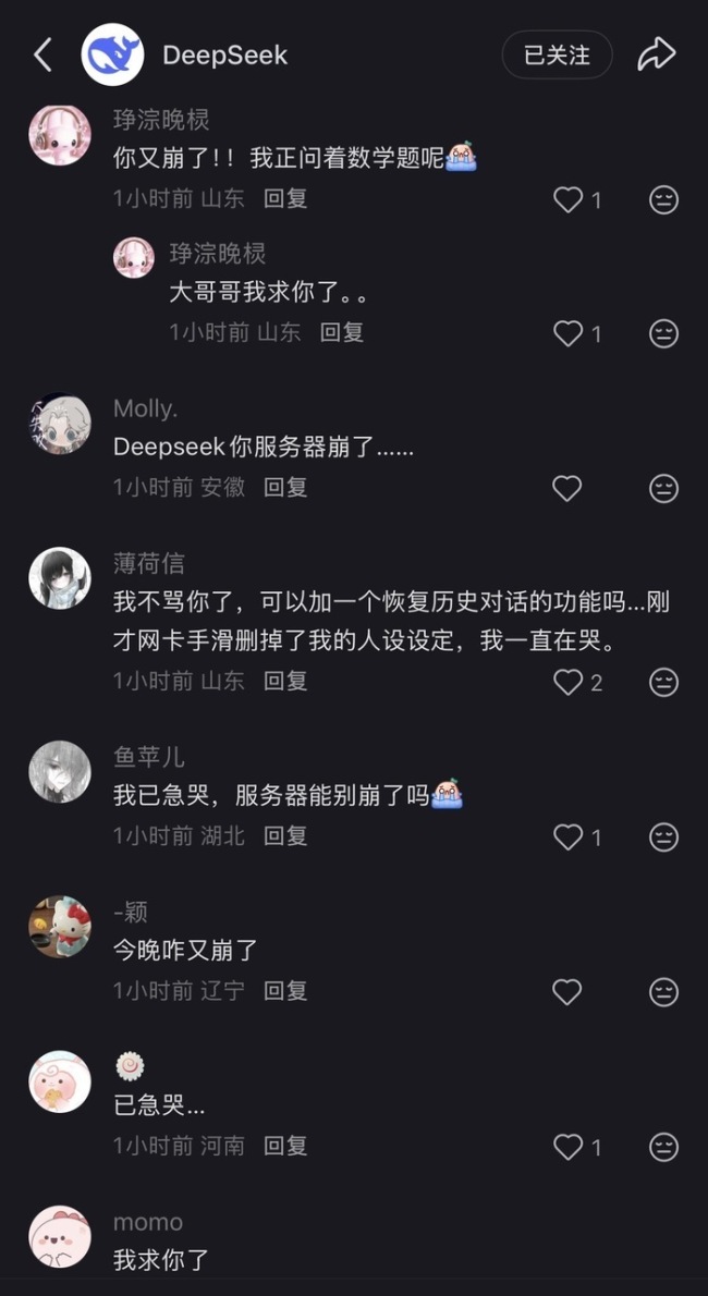 DeepSeek宕机12小时后恢复服务 用户短暂分流引发讨论