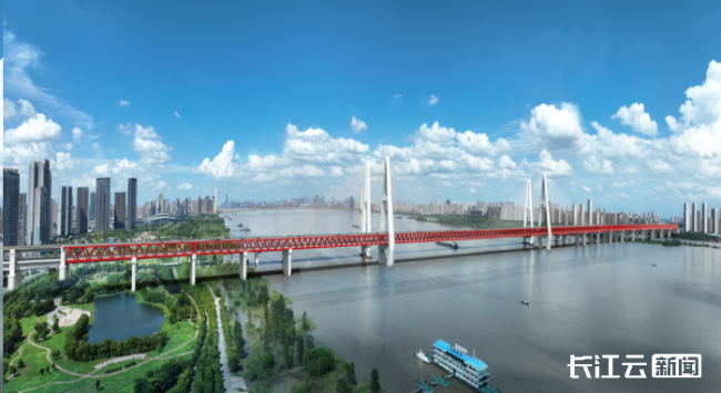 武汉白沙洲长江公铁大桥开工建设