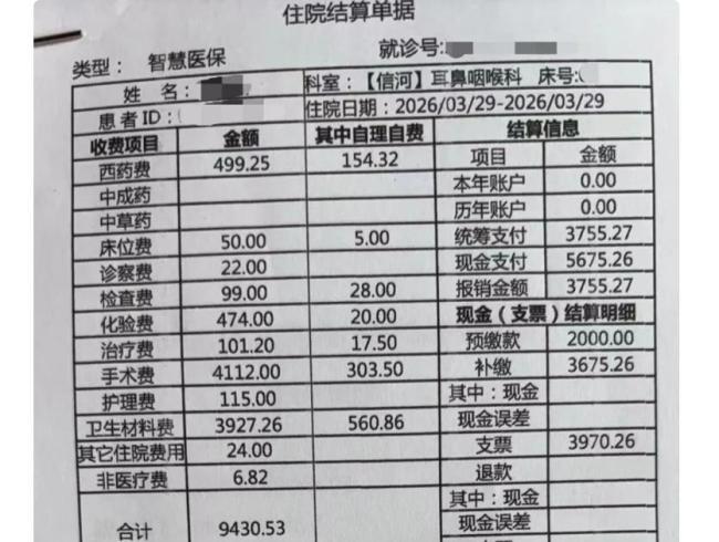 患者做手术需自费买刀 收费近4千元