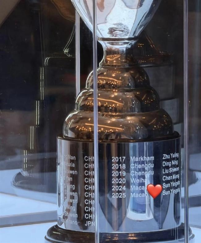 原来孙颖莎每年都会看奖杯上的名字 刻下不朽传奇