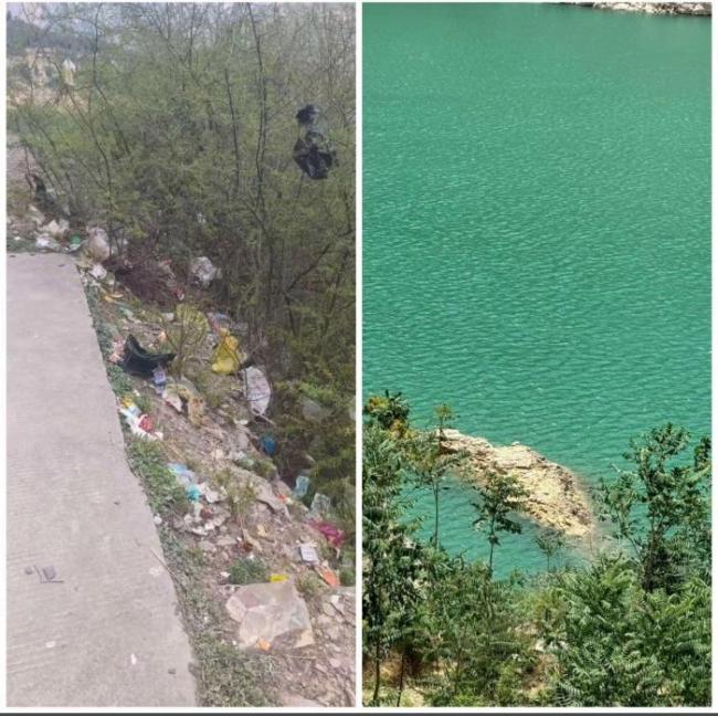 长假后河南小羊湖水源地变垃圾场 假期疤痕触目惊心