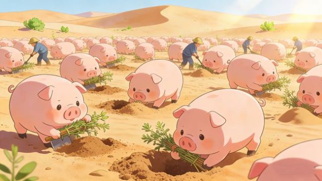 十万头猪拱进沙漠治沙真成了 改造风光显见效