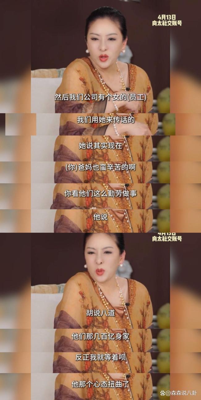 向太自曝向佑想坐等几百亿身家 心态扭曲盼继承