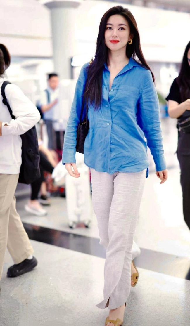 朱珠穿搭 衬衫搭配新尝试