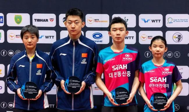 14岁韩乒新星李承洙成国乒新大敌 U15断层领跑