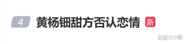 黄杨钿甜工作室辟谣恋情