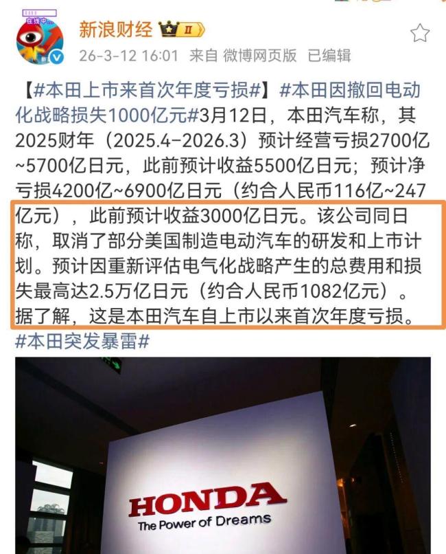 本田彻底败给中国新能源了吗 市场数据揭示真相