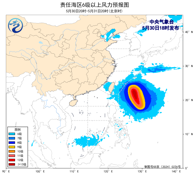 我国东部海域将有8级及以上大风