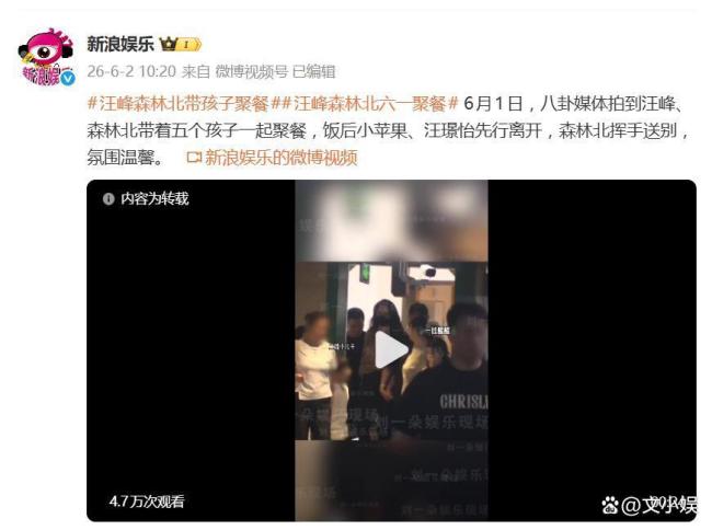 汪峰森林北六一合体带娃