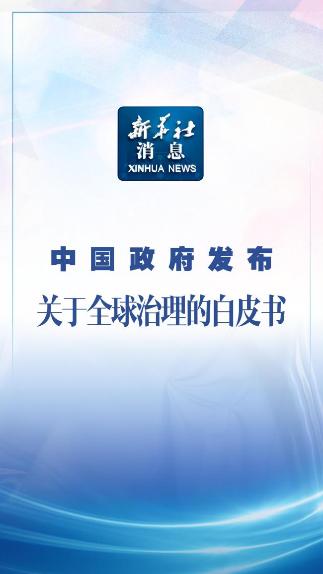 中国政府发布关于全球治理白皮书