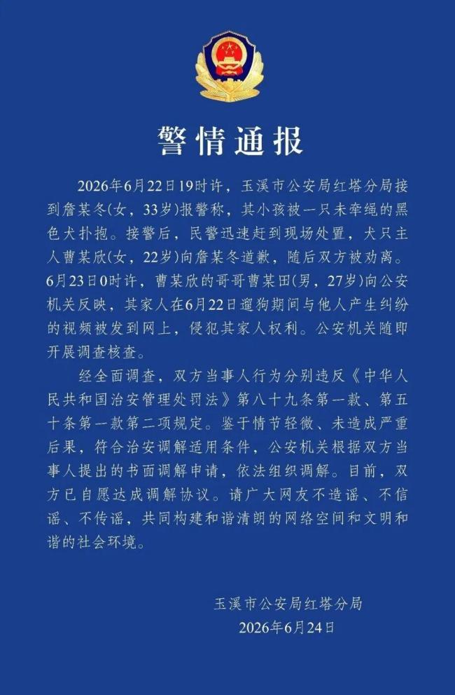 大狗扑抱女童狗主人拒不道歉