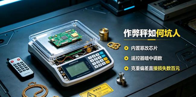 央视曝光黄金回收“鬼秤” 高科技偷金陷阱