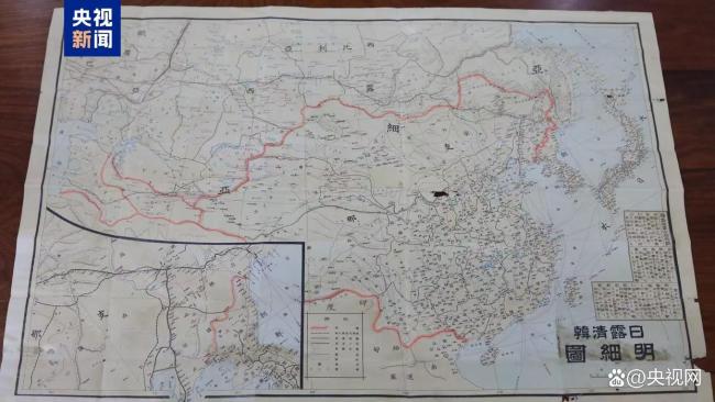 湖南芷江公开日军侵略地图 珍贵史料揭示侵略野心