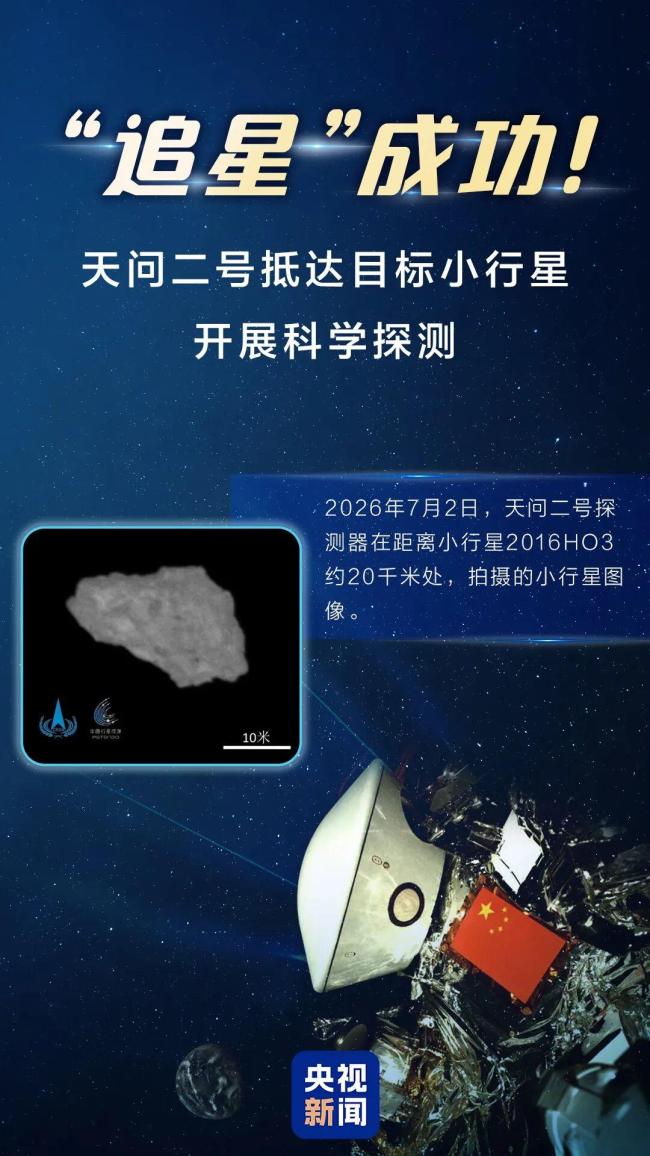 天问二号与小行星2016HO3成功交会