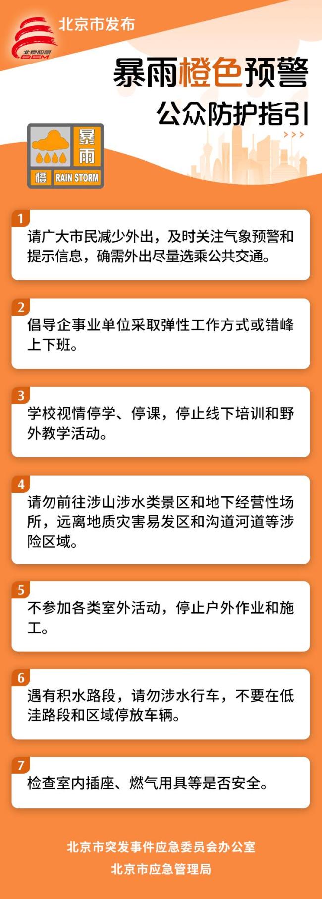 北京市体育局防汛指挥部发布做好降雨应对工作的通知 暂停户外体育活动