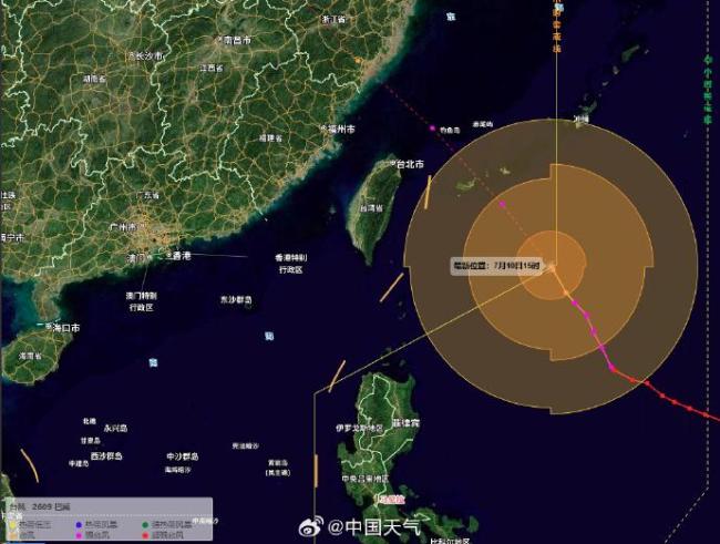 台风“巴威”已进入24小时警戒线