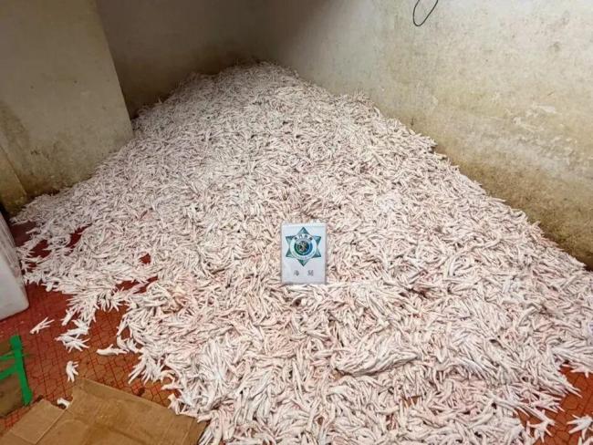 偷运4600斤鸡爪到内地 澳门男子被抓