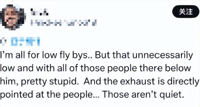 美军战机低空飞行高速掠过人群 引发安全争议