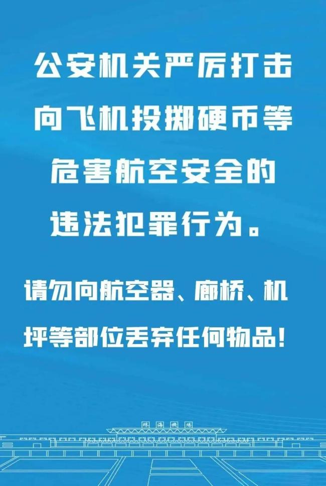 视频 飞机不是许愿池硬币不是平安符 投掷硬币将严惩