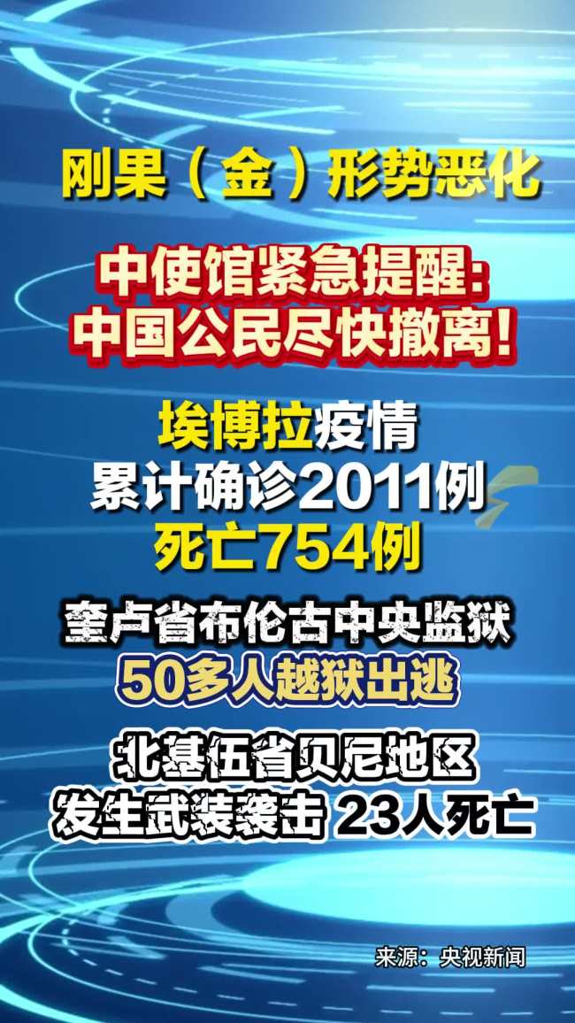 中使馆紧急提醒 ！中国公民尽快撤离刚果金联合国