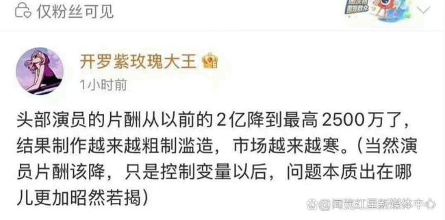 曝演员又要降薪了