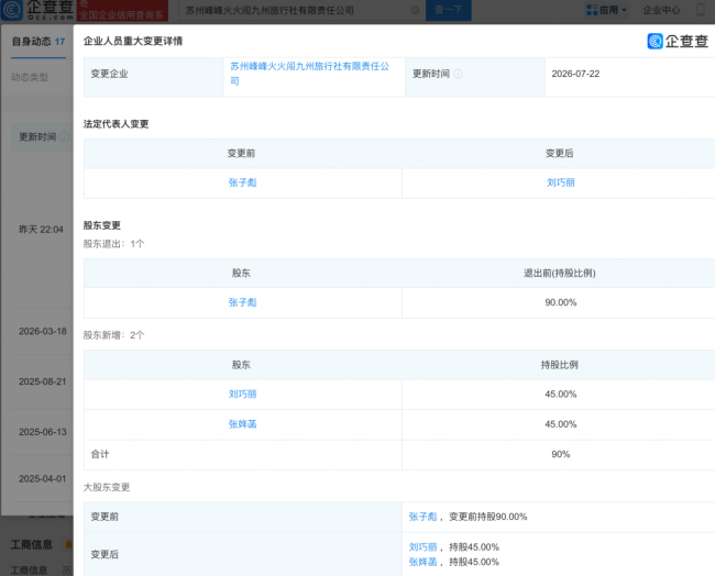 张雪峰妻子任峰学蔚来董事 家族企业调整