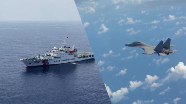 海警和空军共同巡护中国黄岩 坚决捍卫国家主权安全