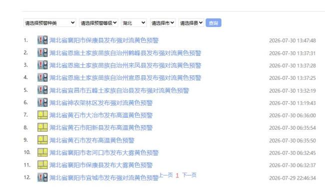 湖北发布高温黄色预警