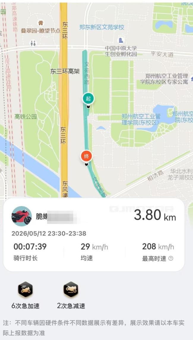 男子校外飙摩托身亡时速曾达208公里 摩友邀约成悲剧