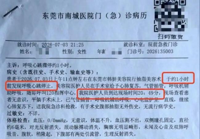 36岁女子做抽脂手术身亡 家属质疑手术规范性
