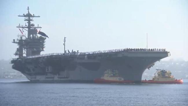 航母250天不靠港 多人崩溃想跳海 士气低落求返程