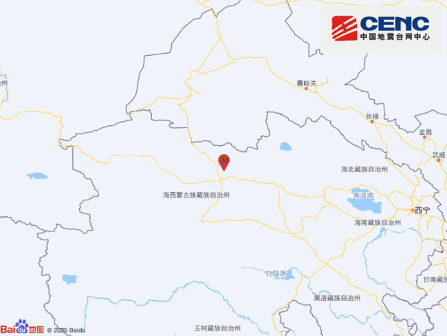 青海海西1分钟内连发2次4级以上地震