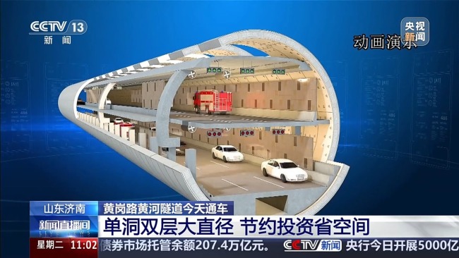 国内首条!黄岗路黄河隧道今日通车 5分钟穿越黄河