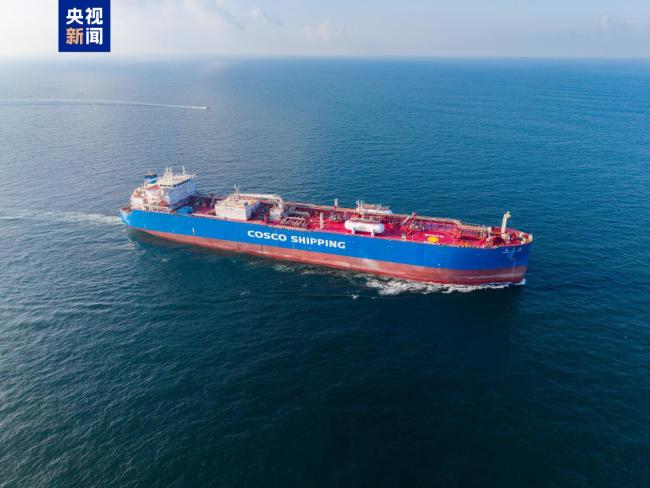 我国首制88000立方米超大型液化气体运输船完工