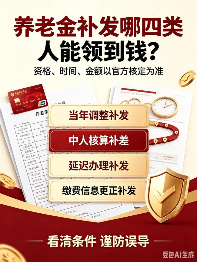 养老金补发哪四类人能领到钱?