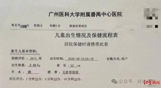 出生6天女婴死亡涉事月子中心报警 家属怀疑呛奶未急救