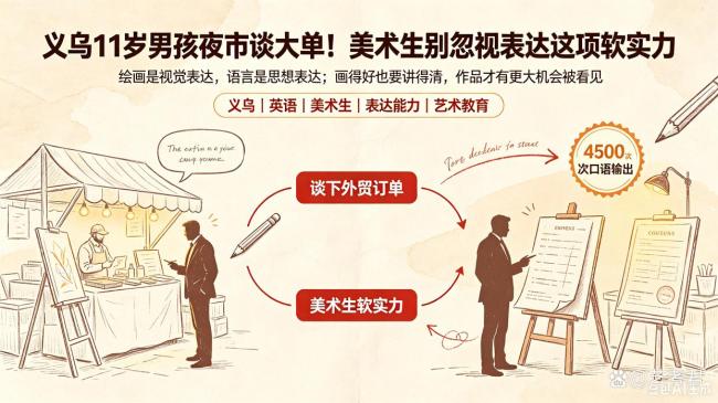 11岁男孩用流利英语帮邻居谈下大单 艺术生表达力同样重要