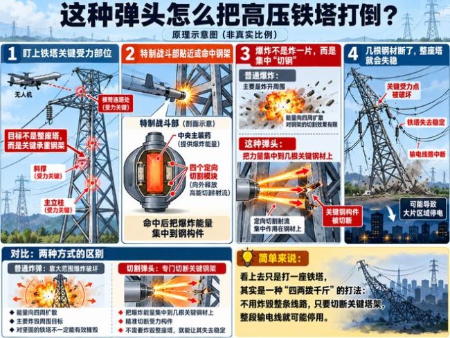博主：俄黑科技无人机专攻钢铁架构 高压铁塔成新目标