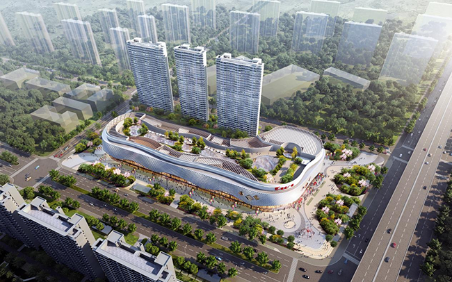 新生圩宝龙广场商业mall鸟瞰图