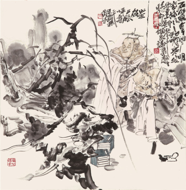 由线启象 由象悟意 由意观美——于新生水墨人物小品欣赏