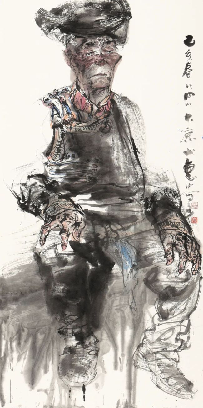 68cm张文来钢铁工人纸本设色198×100cm陈琳心静无尘纸本设色97×52cm