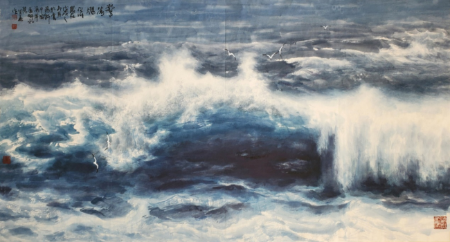 山海胸襟写天地品读著名画家徐生华海洋水墨画中的独特美感