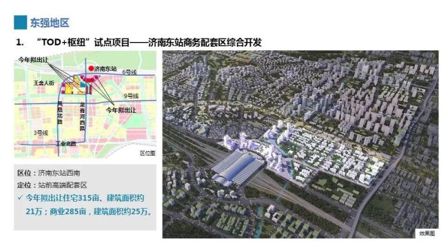 济南将再建21个大型TOD城市综合体，主要分布在东强、中优、西兴片区