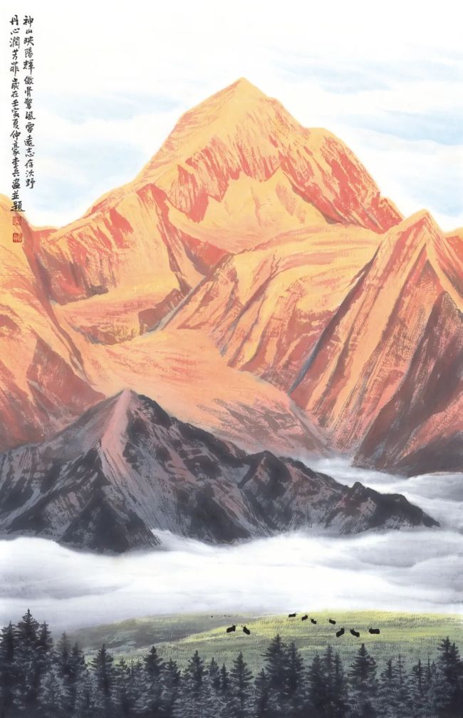 大画雪山奇观——走进著名画家李兵的高原雪山世界，一览孤标尘外的艺术玄机