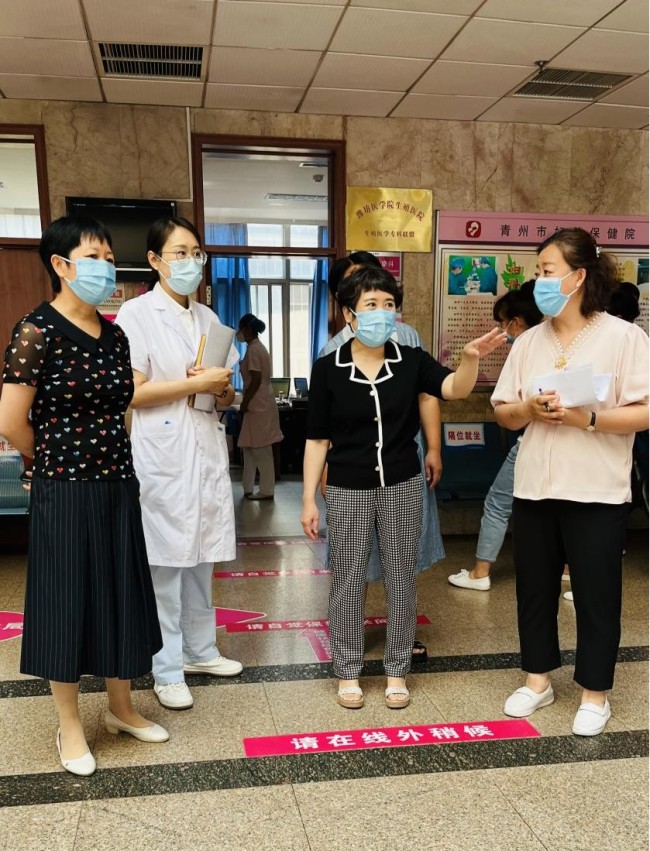 　　新冠肺炎疫情院感防控提升行动专家组到青州市妇幼保健院进行督查