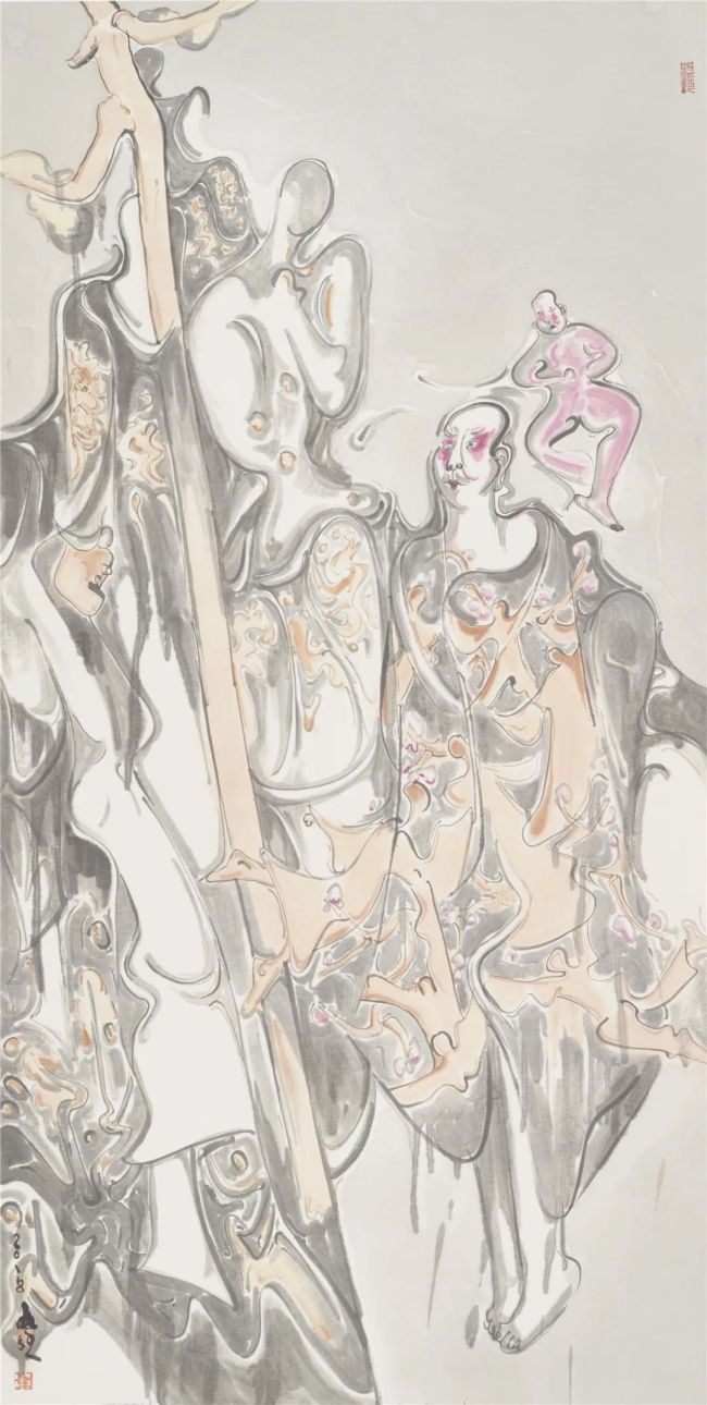 看似无法实则有法著名画家李晓柱将绘画推向了具有探索性和超前性的