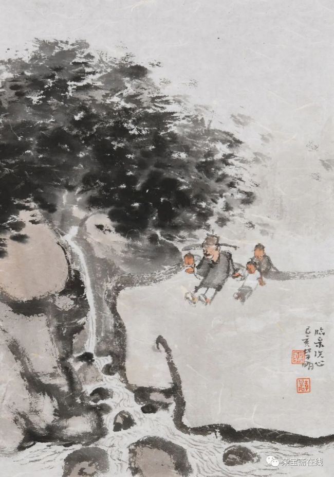 著名画家李学明受邀参展喜迎二十大翰墨颂盛世水墨春韵61黄河口中国