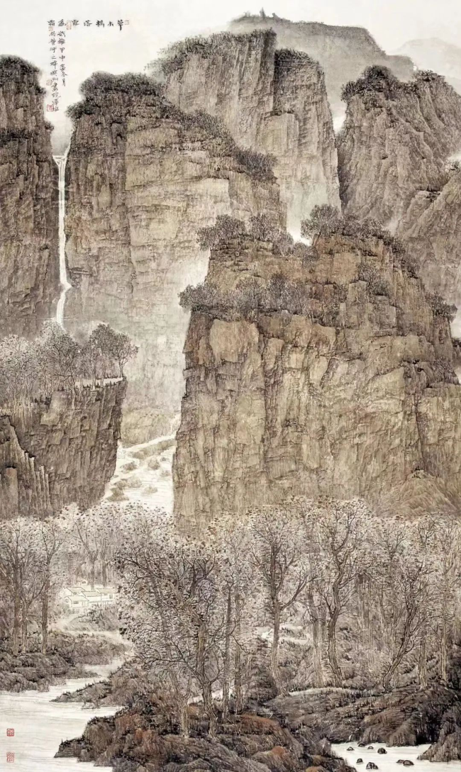 诗意地栖居，著名画家于泽海应邀参展“臻美大境·2023·当代中国山水画名家笔墨品鉴展”_山东站_中华网