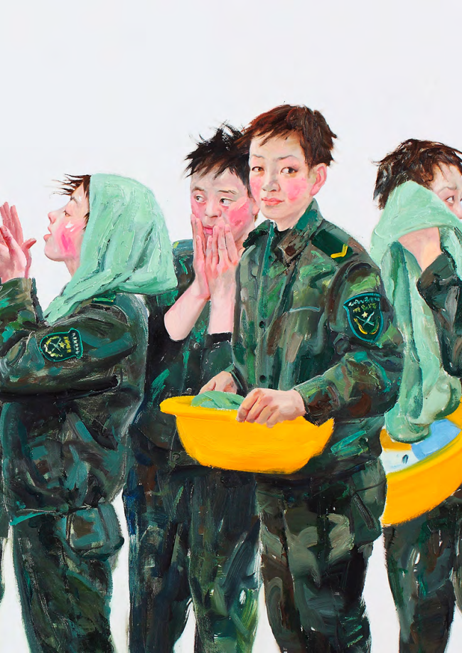 7,布面油画,50x50cm,2011罗敏,新兵营的日子,布面油画,80x120cm,2011"