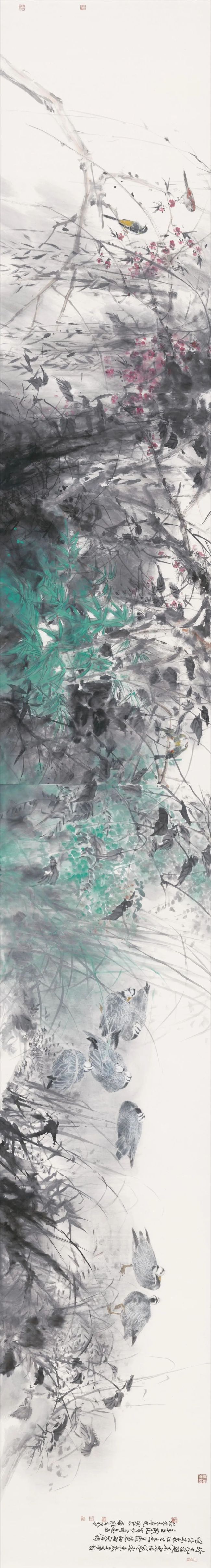 墨彩纷披 散若烟霞——青年画家郑雅风工笔书写鸟语花香_山东站_中华